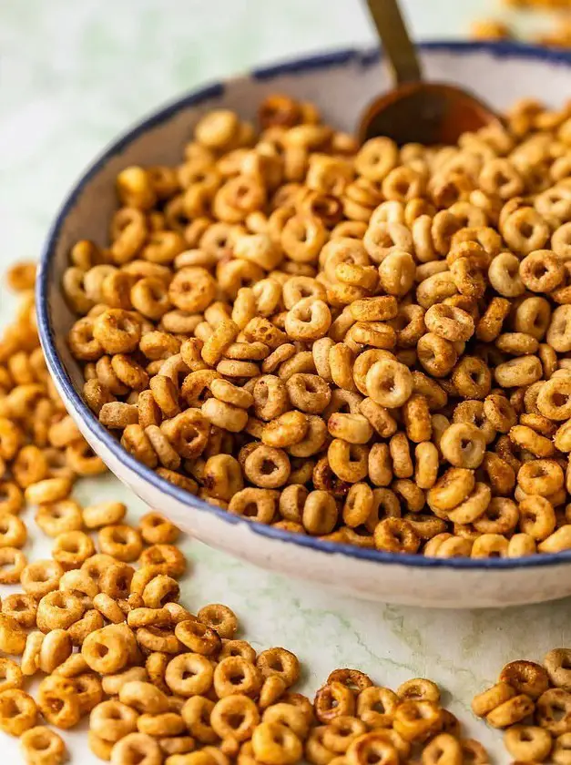 Sweet and Spicy Hot Buttered Cheerios Snack Mix