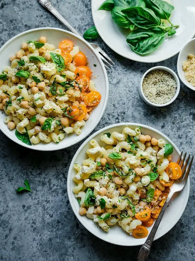 Cashew Cream Pasta with Chickpeas