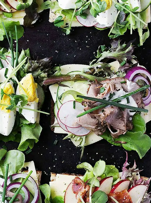 Danish Inspired Cold Open-Faced Sandwiches