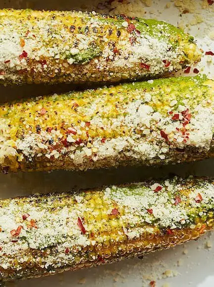 Basil Parmesan Grilled Corn