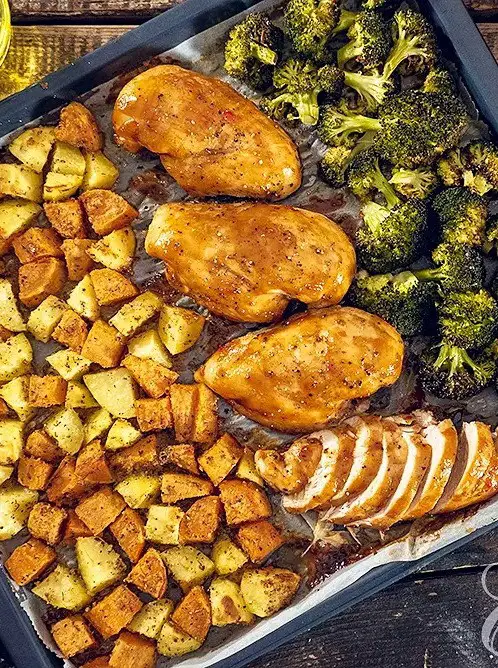 Sheet Pan BBQ Chicken and Roasted Veggies