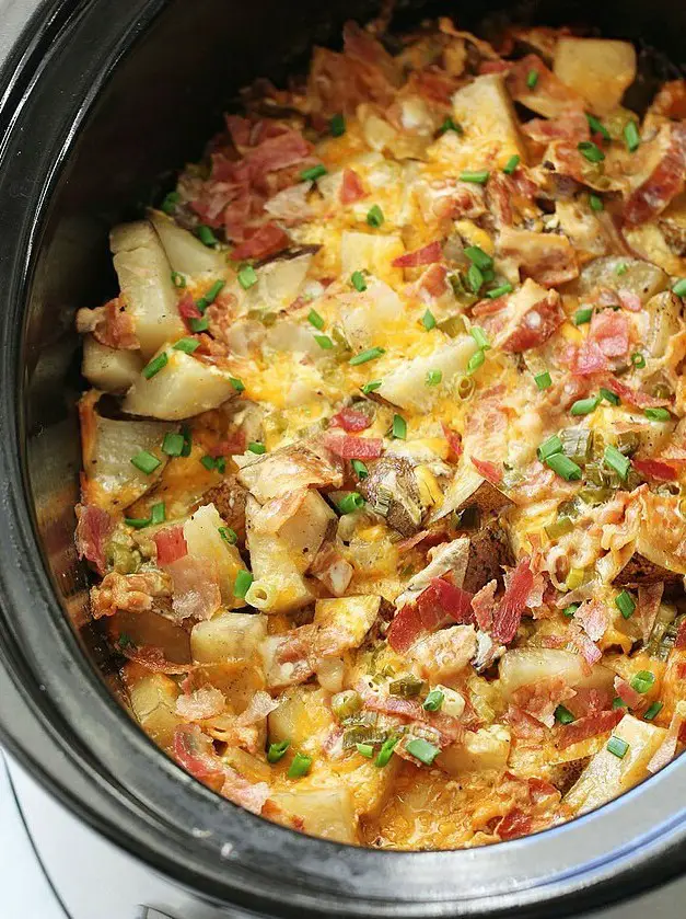 Slow Cooker Loaded Chicken and Potato Casserole