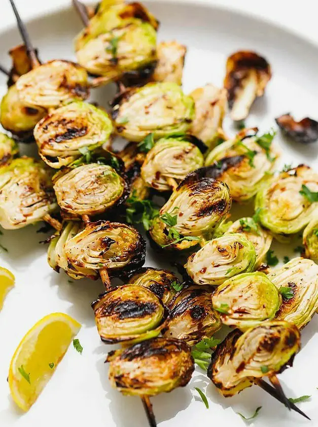 Grilled Brussel Sprouts Skewers