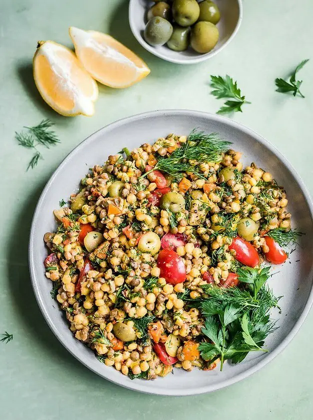 Instant Pot Pearl Couscous and Lentil Salad