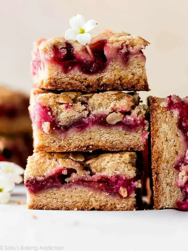 Strawberry Rhubarb Crumb Bars