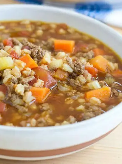 Beef and Farro Soup