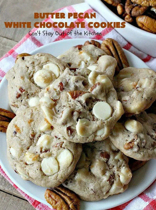 Butter Pecan White Chocolate Cookies