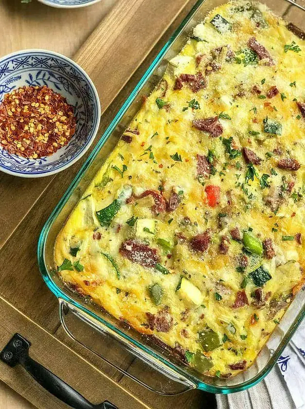 Vegetable Egg Bake Breakfast Casserole