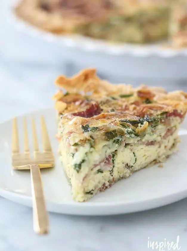 Spinach, Bacon, and Swiss Quiche