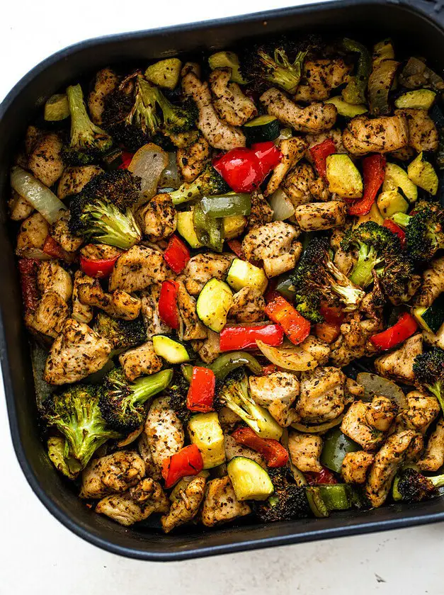 Air Fryer Chicken and Veggies