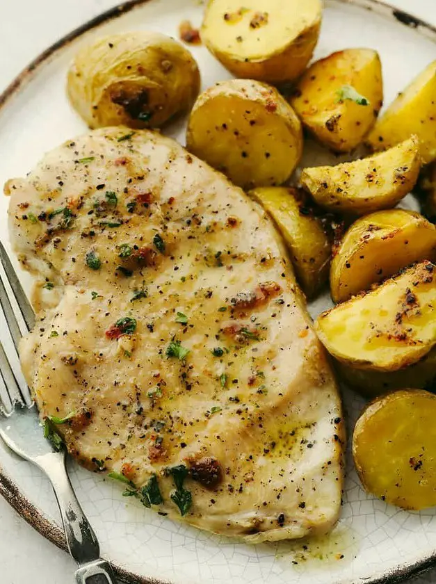 Baked Buttery Herb Chicken and Potatoes