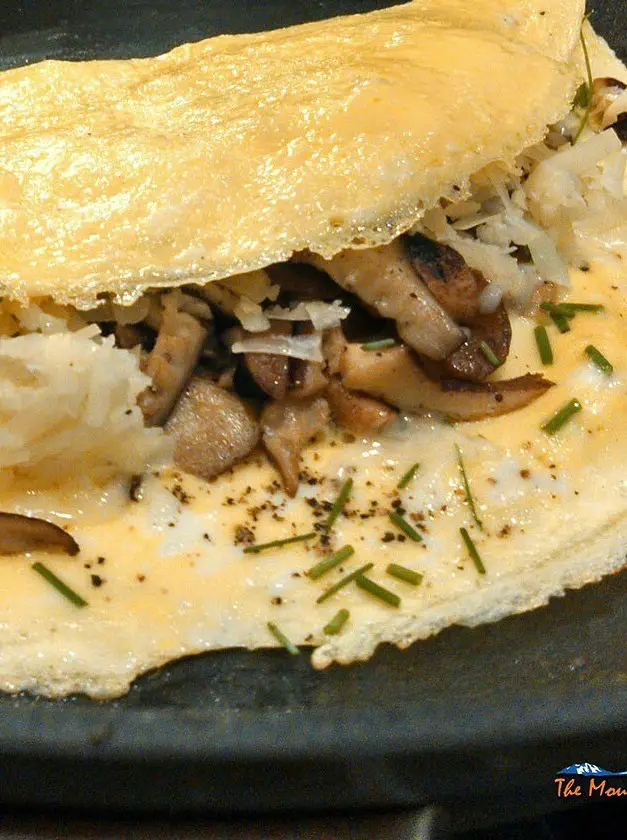 Shiitake Mushroom and Cheese Omelettes