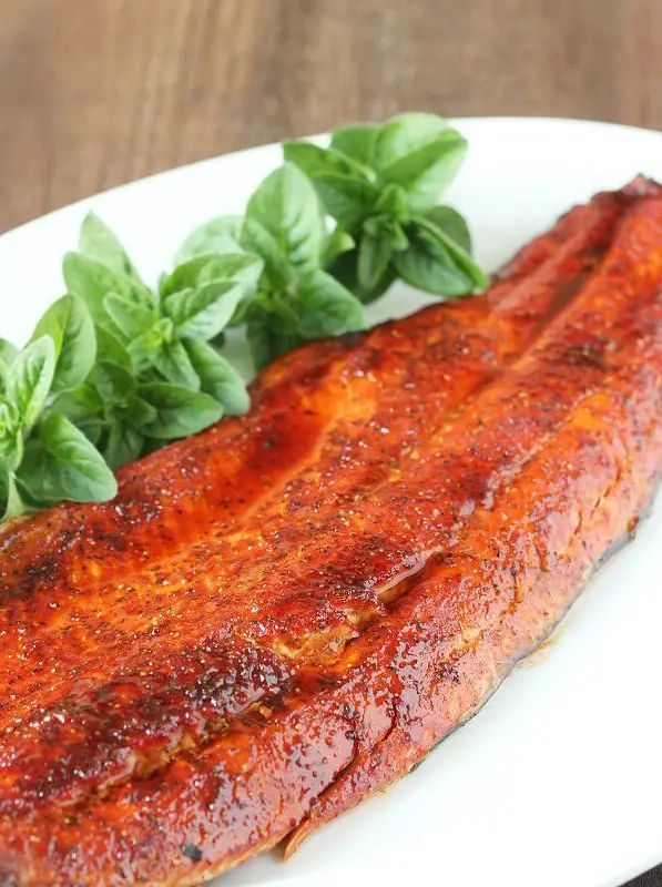 Baked Salmon with Brown Sugar Glaze