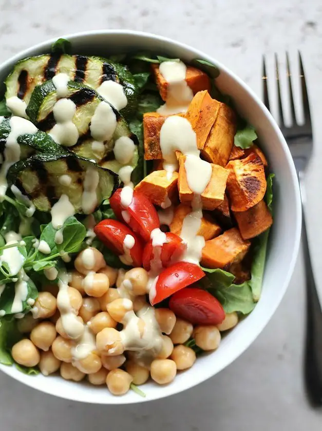 Power Bowl with Garlic Tahini Dressing