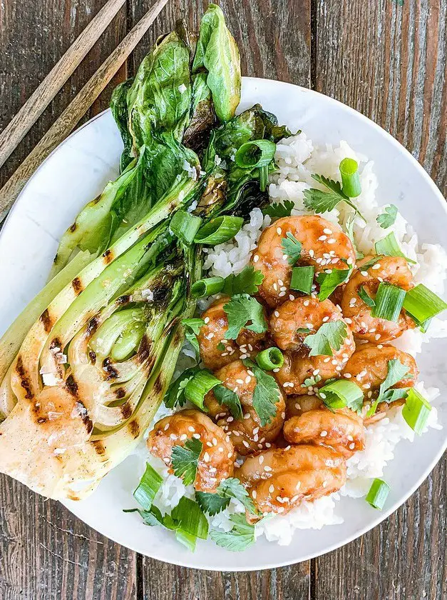 Sweet and Spicy Shrimp with Coconut Rice