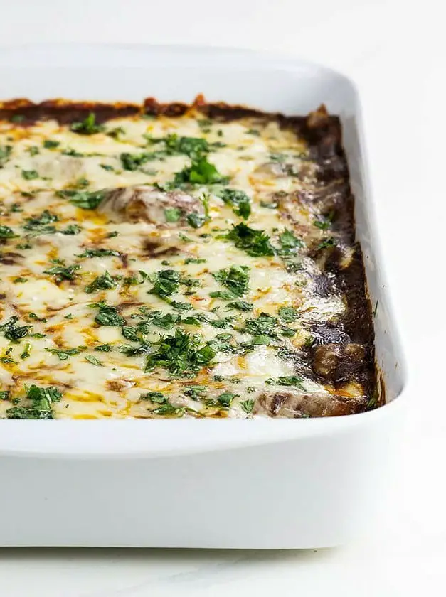 Refried Bean and Cheese Enchiladas