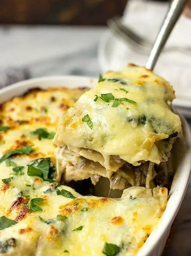 Creamy Kale and Mushroom Lasagna