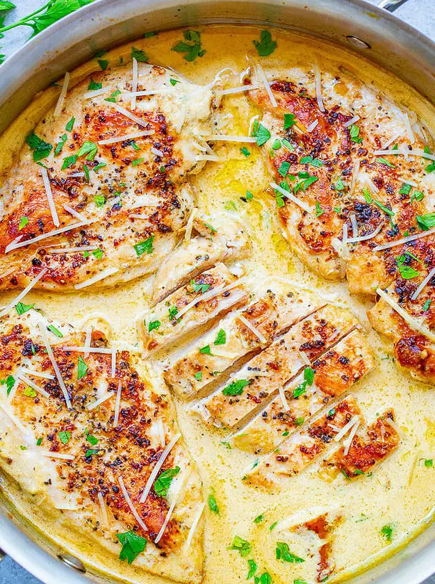 Creamy Parmesan Dijon Skillet Chicken