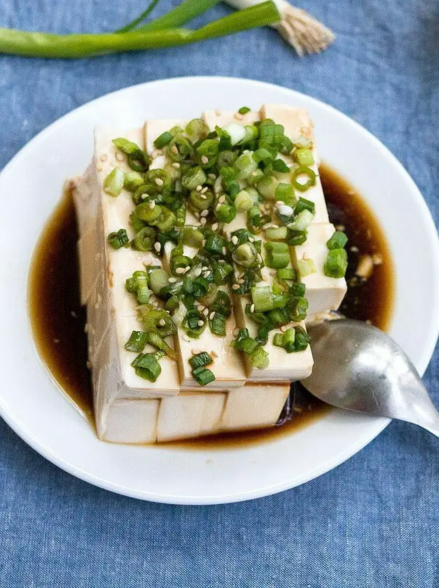 Silken Tofu with Green Onion