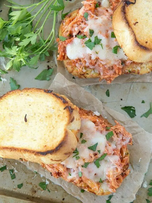 Shredded Chicken Parmesan Sandwich