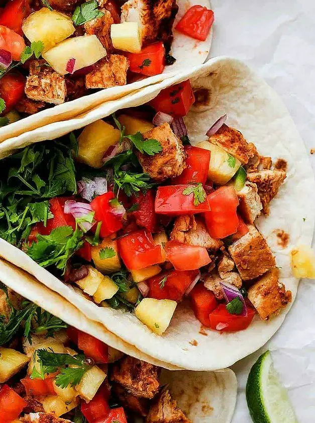 Chicken Tacos with Pineapple Salsa