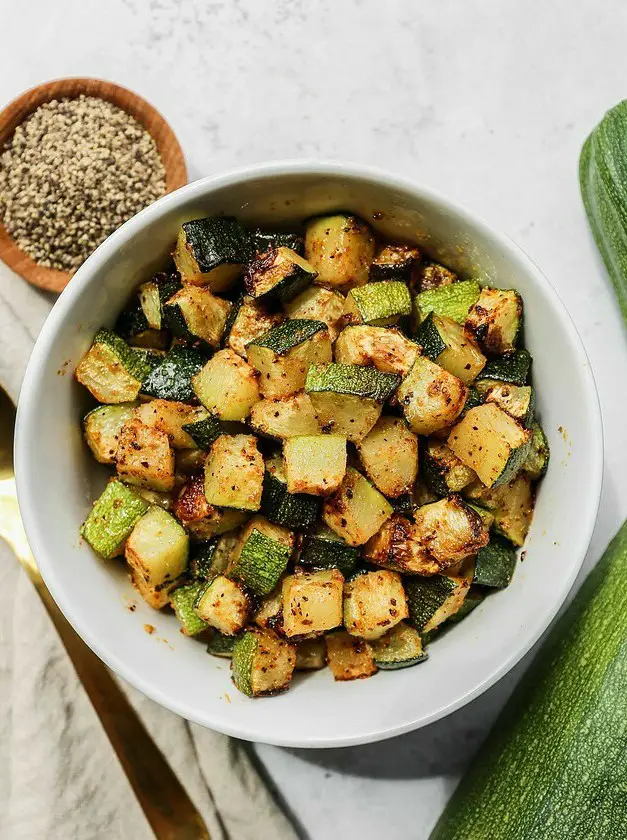 Air Fryer Roasted Zucchini Squash