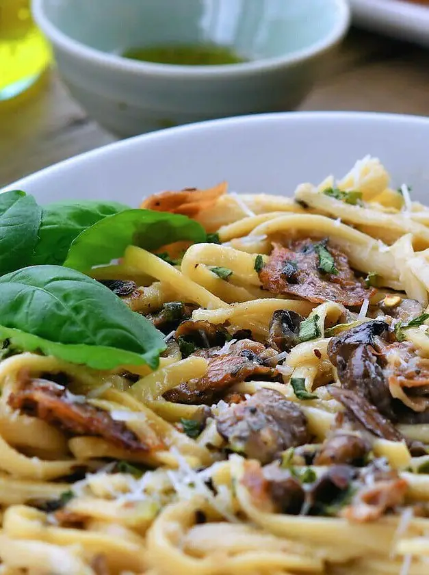 Prosciutto Pasta with Mushrooms