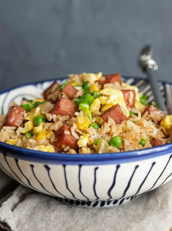 Quick Spam Fried Rice