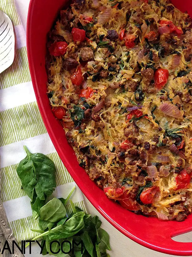 Paleo Spaghetti Squash Casserole