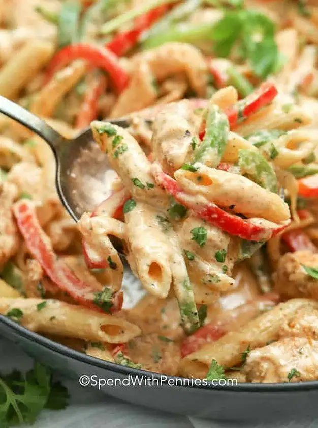 Creamy Chicken Fajita Pasta