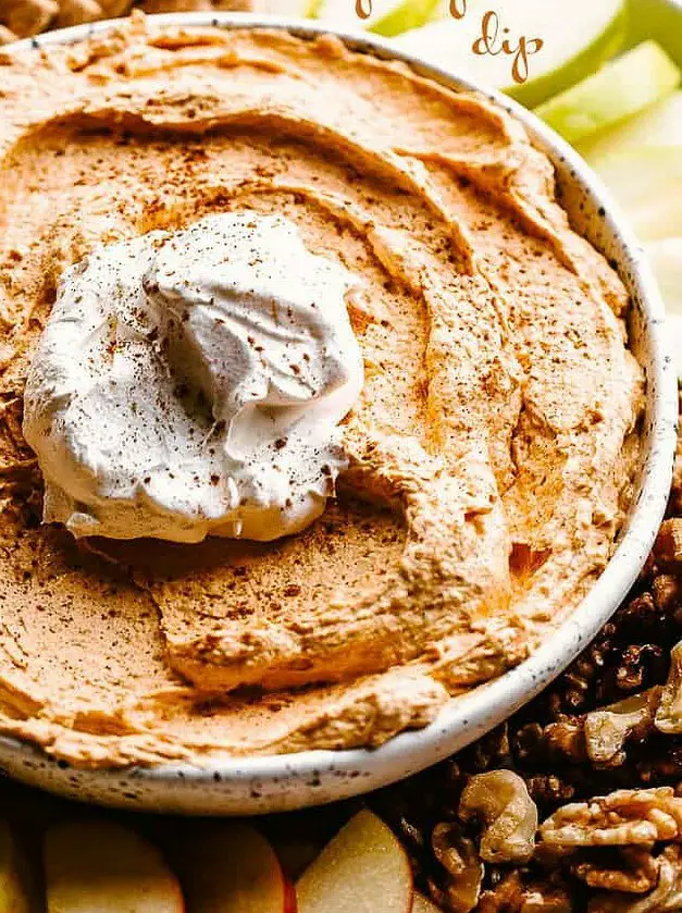 Pumpkin Fluff Dip with Vanilla Pudding