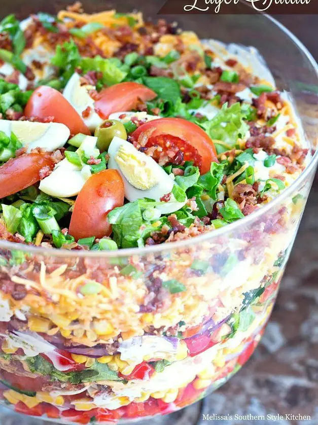 Chicken Bacon Ranch Layer Salad