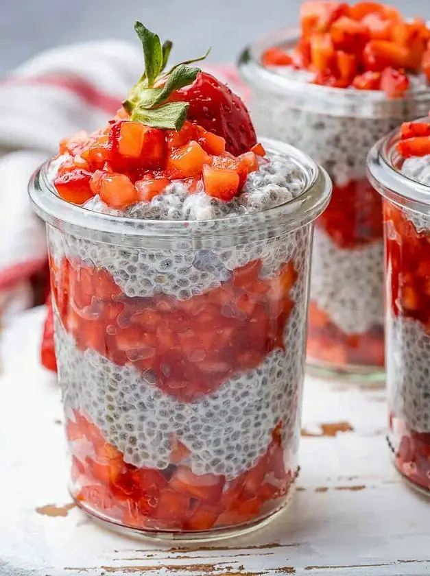 Strawberry Chia Seed Pudding