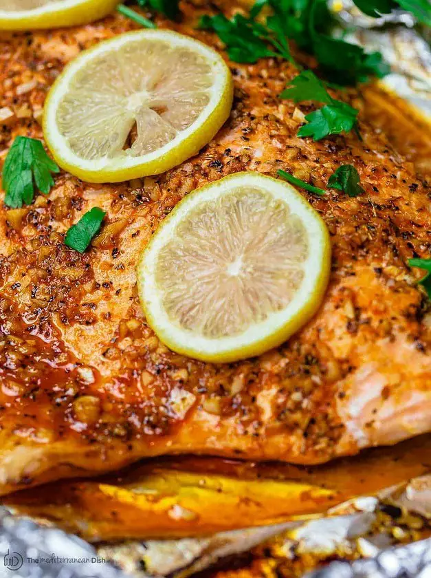 Baked Lemon Garlic Salmon