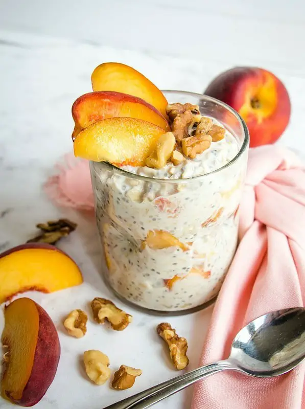 Easy Peach Overnight Oats