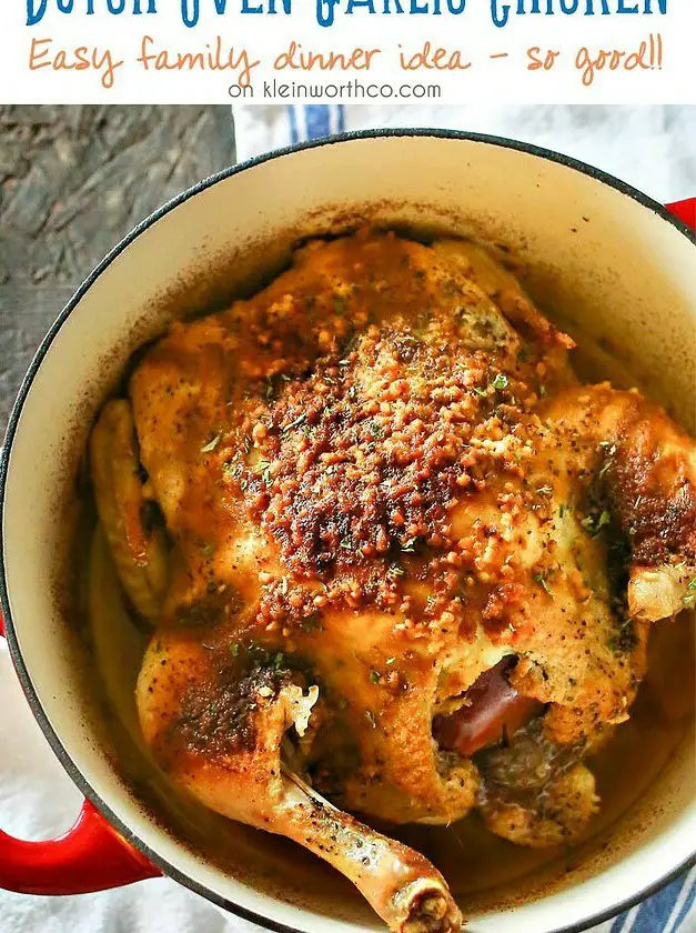 Dutch Oven Garlic Chicken