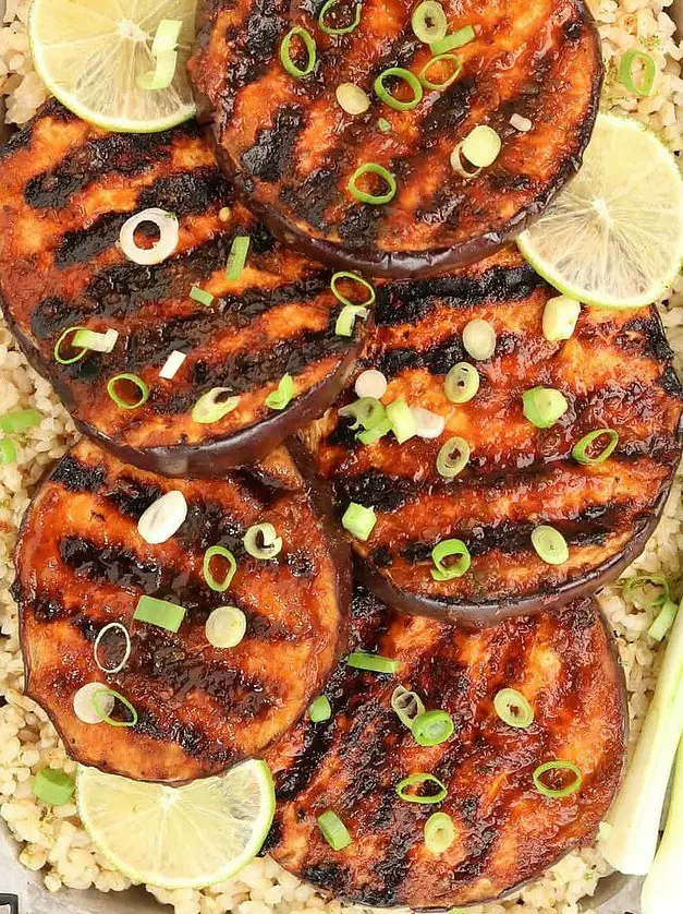 Sweet & Spicy Grilled Eggplant