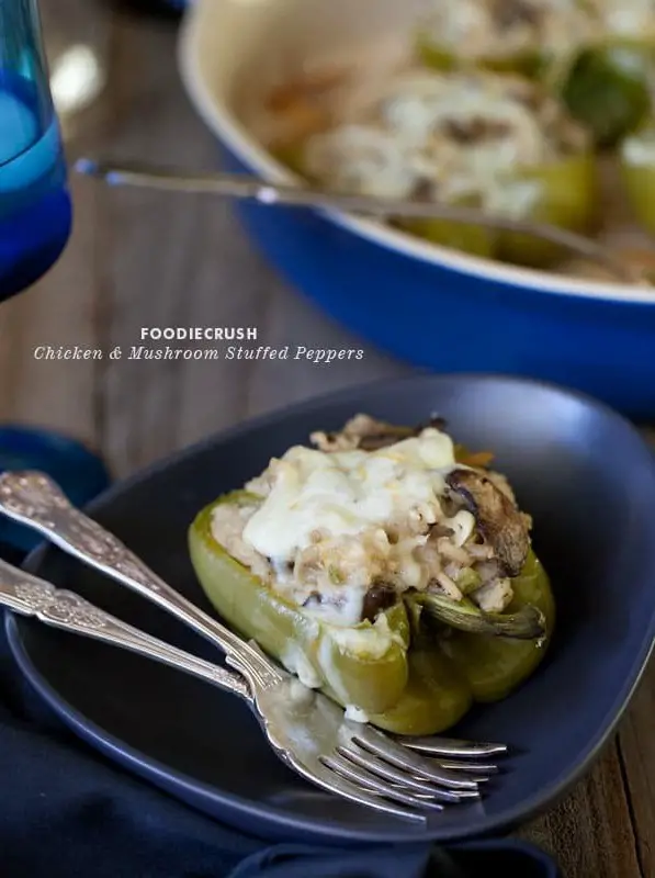 Creamy Chicken and Mushroom Stuffed Peppers