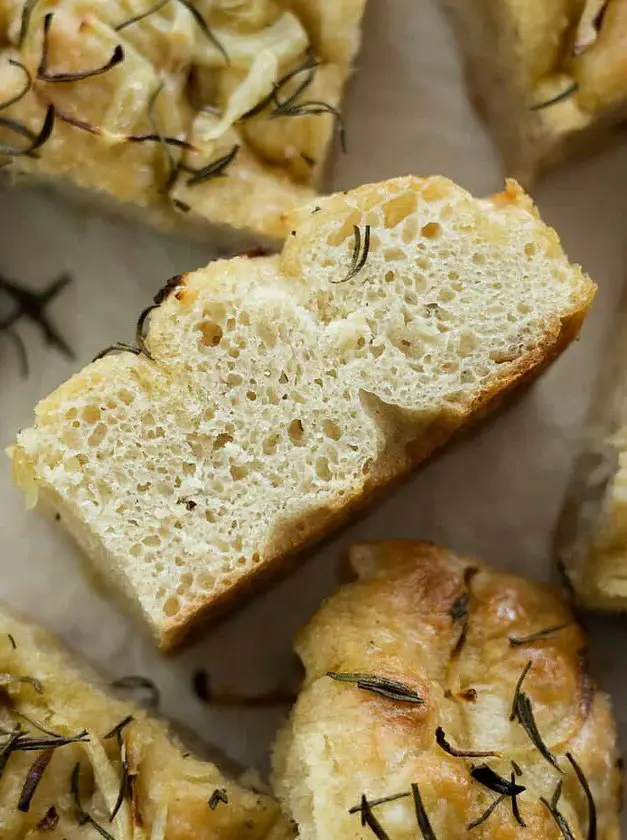 Focaccia with Rosemary and Shallots