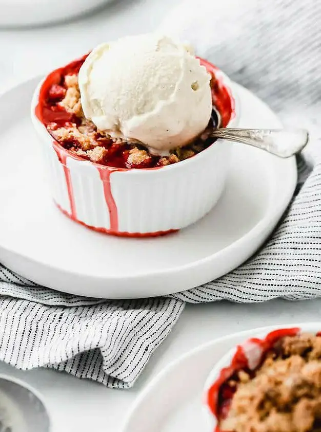 Individual Strawberry Crumbles