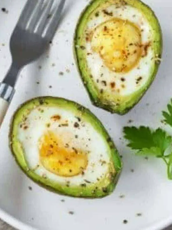 Air Fryer Baked Avocado Eggs