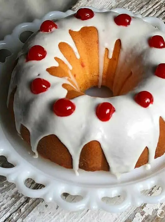 Maraschino Cherry Bundt Cake