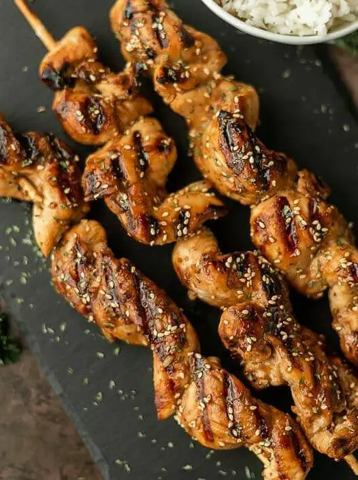 Grilled Teriyaki Chicken on a Stick