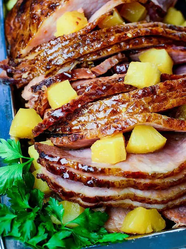 Slow Cooker Brown Sugar Pineapple Ham