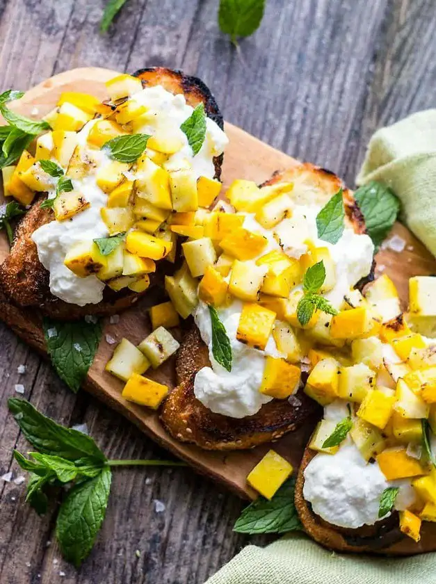 Grilled Zucchini Bruschetta