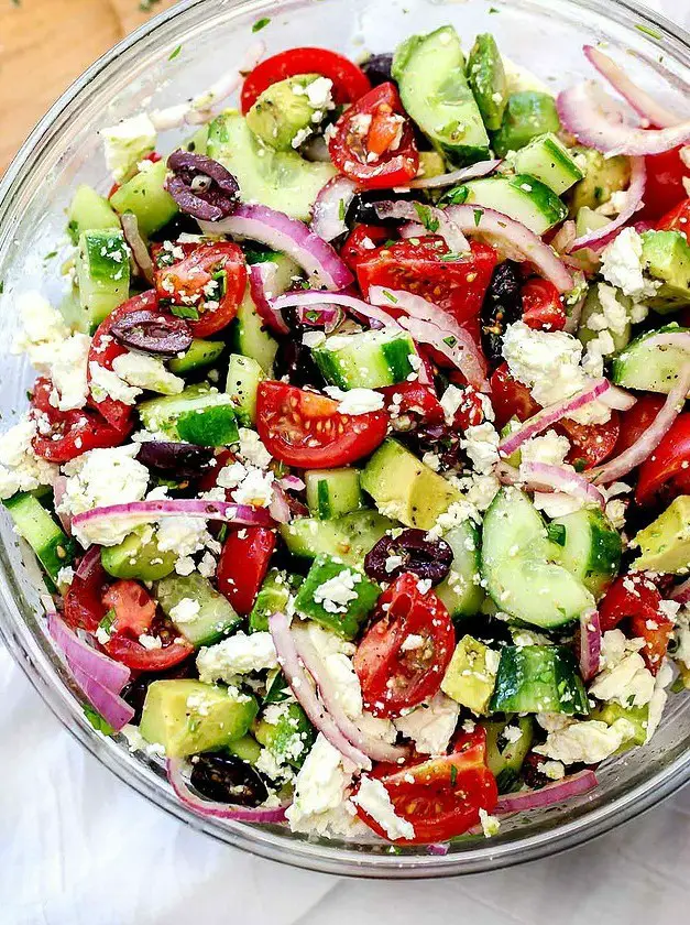 Greek Salad with Avocado