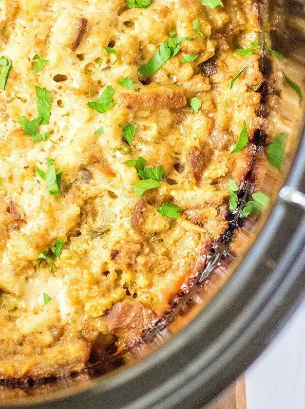 Turkey Stuffing Slow Cooker Casserole