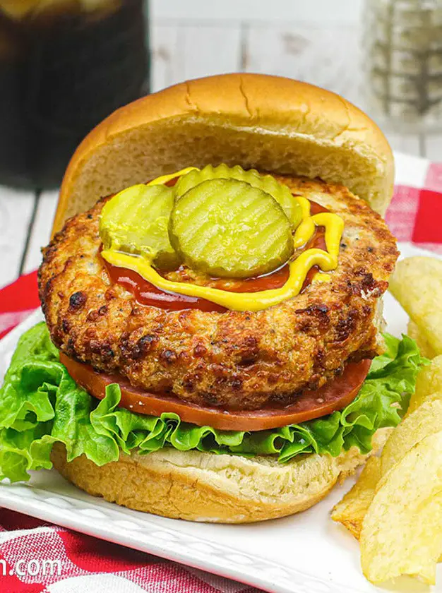 Air Fryer Chicken Burgers