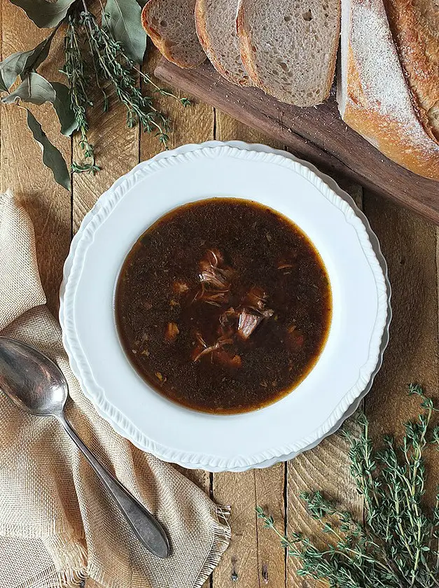 Slow Cooker Oxtail Soup with Stout