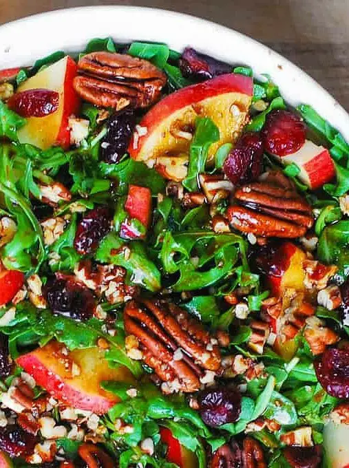 Arugula Salad with Apples, Cranberries, and Pecans